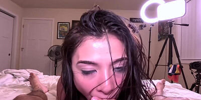 Tiny Oiled Nympho Slut Rides You Until Pre Cum And Squirts In Your Face - Close Up Pussy + Facial!!!