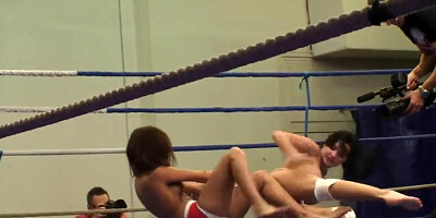 Aletta Ocean and Kissy deciding who is the best fucker on the boxing ring