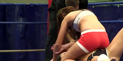 Aletta Ocean and Kissy deciding who is the best fucker on the boxing ring