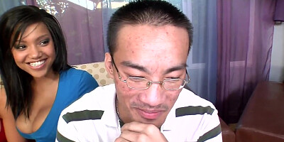 Three girlfriends Catalina Taylor, Crista Moore and Madison Ivy are making adult sex video with one ugly jerk