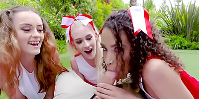 Hot Cheerleader Besties Eating Cum After Pov Foursome Sex
