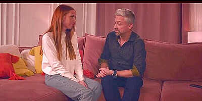 Dropping A Hot Load On Redhead Stepdaughter When Stepmom Works Late