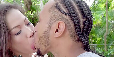 Asian Babe Kalina Ryu Takes On Macana Mans Big Black Dick