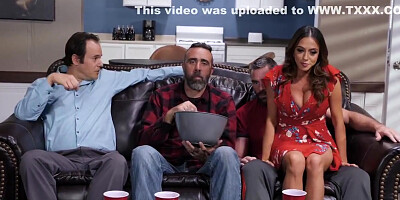 Naked Stud Fucks Half-naked Babe In Doggy Style In Kitchen With Charles Dera And Ariella Ferrera