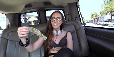 Charlie Stevens in Amateur with glasses gets fucked on BangBus