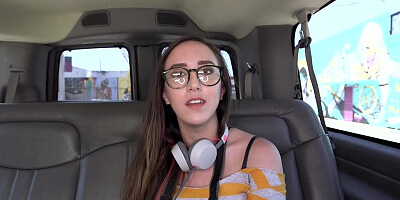 Charlie Stevens in Amateur with glasses gets fucked on BangBus