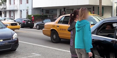 Public Fucking in the Stretch Limo