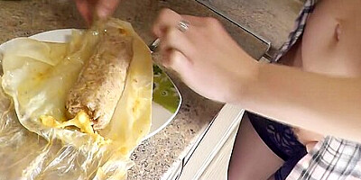 Home Nudism. Naked Step mommy Milf Dubarry Prepares Another Dish Kitchen Without Panties. Pussy Tits Ass