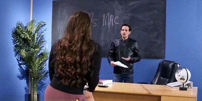 Brazzers - Big Tit teacher Abigail Mac gives student 18+ some Discipline