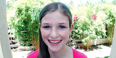 Adorable college girl is having private classes all the time