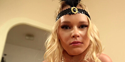 Classy blonde girl Ariela Donovan is being fucked at porn casting