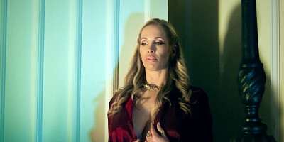 Busty blonde MILF enjoys watching her stepdaughter getting fucked