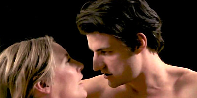Blonde sweetheart is in a passionate lovemaking session with her hubby