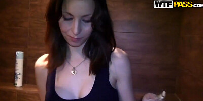 Horny pickupers having sex in the cafe toilet