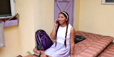 Latina babysitter sperm