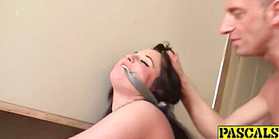 Hot Brunette Babe Nicola Kiss Gets Some Good Pussy Drilling