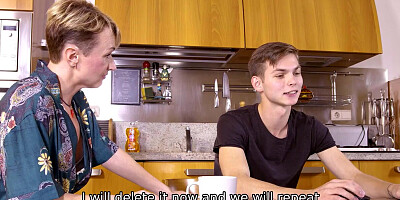 SHAME4K. Russian mature opens pussy after friend's stepson finds her hot photos