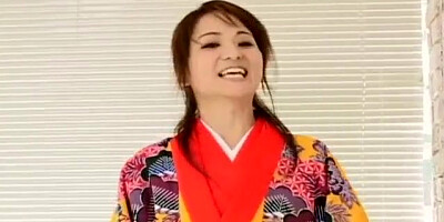 Miina is undressed of kimono and well fucked