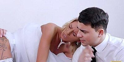 Big Debt Is The Reason Why The Girl Is Fucked In The Grooms Presence