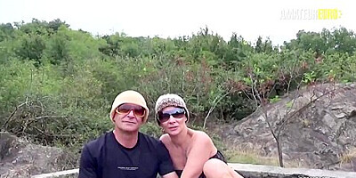 Mature Italian Woman Outdoors Fucking With Her Husband