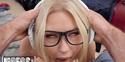 Finds His Roommate Playing A Video Game Fully Naked With Her Legs Spread - Jazlyn Ray And Charles Dera