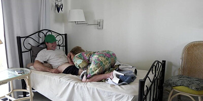 He was caught masturbating so the stepmom punishes him