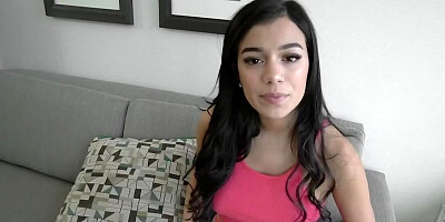 Pretty chick is taking big blakc cock in POV-style