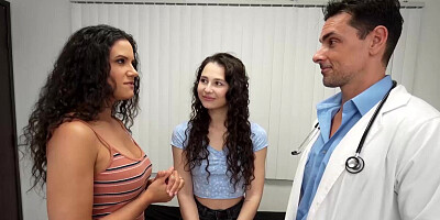 Liz Jordan and the stepmother are visiting the cum clinic