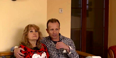 Wife went away but stepfather sucked her boyfriend