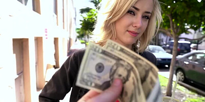 Levi Cash gives money to Haley Reed to fuck her by the fence