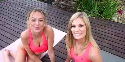 Isabella De Laa and Candee Licious have an outdoors MFF