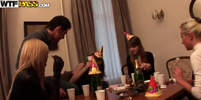 student 18+ party continues with hot group sex