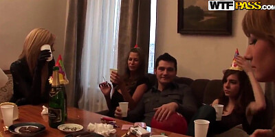 student 18+ party continues with hot group sex