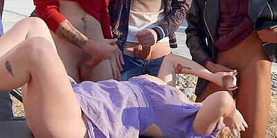 Rion King, Angel Youngs and Damon Dice in Deviant Bimbo Crazy Gangbang