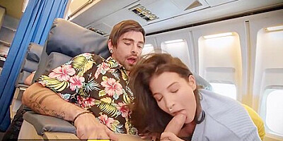 Hazel Grace In Lucky Gets Fucked With Flight Attendant In Private When Lasirena69 Comes Join