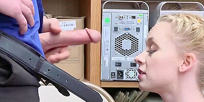Petite Blonde Athena Rayne Fucked By A Security Officer