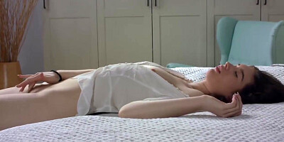 Exciting Cutie Masturbates Juicy Cunt Until She Is Gett