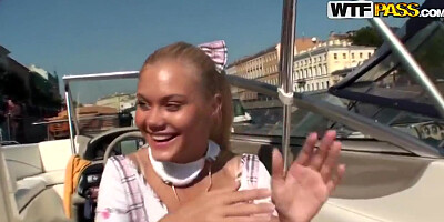 Blonde beauty Ivanka is a shameless