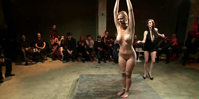 Strung up naked and whipped